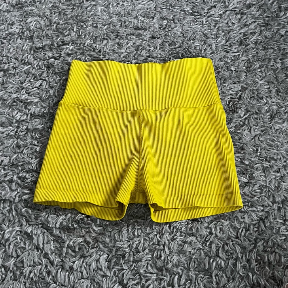 Aerie Yellow Bike Shorts